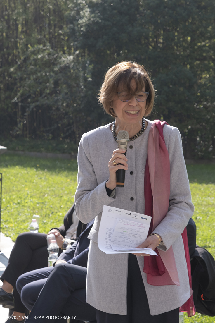_DSF3219.jpg - 12/10/2021. Torino. Il percorso espositivo, della mostra alla GAM, presenta oltre 60 capolavori dellâ€™artista livornese , si articola in nove sezioni e copre un ampio arco cronologico che dal 1854 giunge al 1894, dalla sperimentazione macchiaiola e da opere capitali degli anni Sessanta e Settanta fino alle tele dellâ€™etÃ  matura, che ne rivelano lo sguardo acuto e innovatore, capace di aperture sullâ€™imminente â€™900. Opera Garibaldi a Palermo. Conferenza stampa, Virginia Bertone curatrice
