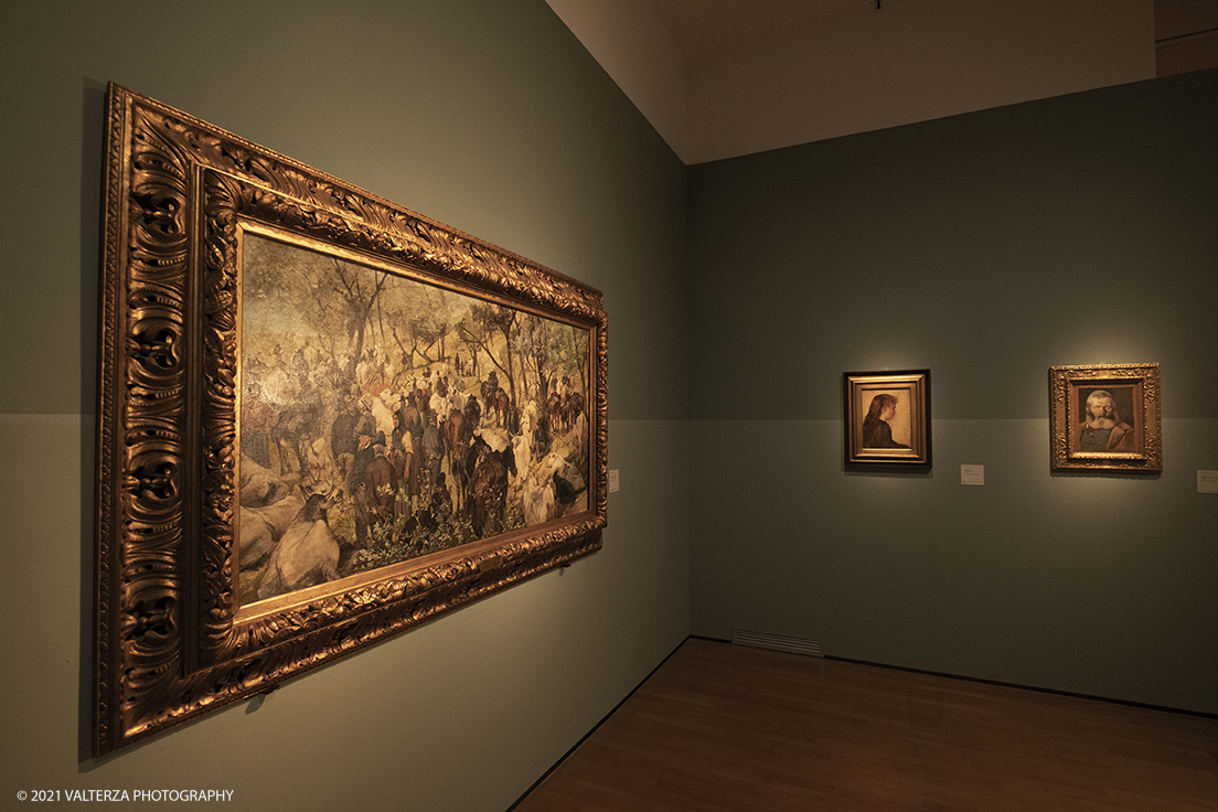 _DSF3222.jpg - 12/10/2021. Torino. Il percorso espositivo, della mostra alla GAM, presenta oltre 60 capolavori dellâ€™artista livornese , si articola in nove sezioni e copre un ampio arco cronologico che dal 1854 giunge al 1894, dalla sperimentazione macchiaiola e da opere capitali degli anni Sessanta e Settanta fino alle tele dellâ€™etÃ  matura, che ne rivelano lo sguardo acuto e innovatore, capace di aperture sullâ€™imminente â€™900.
