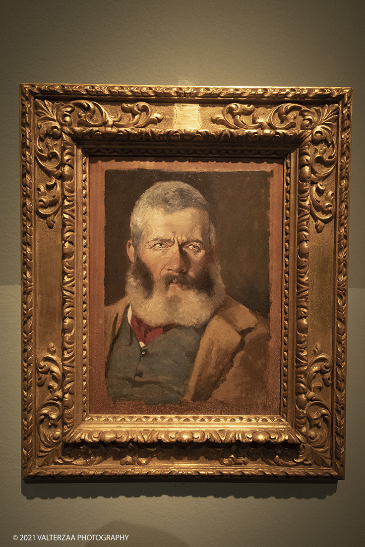 _DSF3241.jpg - 12/10/2021. Torino. Il percorso espositivo, della mostra alla GAM, presenta oltre 60 capolavori dellâ€™artista livornese , si articola in nove sezioni e copre un ampio arco cronologico che dal 1854 giunge al 1894, dalla sperimentazione macchiaiola e da opere capitali degli anni Sessanta e Settanta fino alle tele dellâ€™etÃ  matura, che ne rivelano lo sguardo acuto e innovatore, capace di aperture sullâ€™imminente â€™900. Opera Buttero