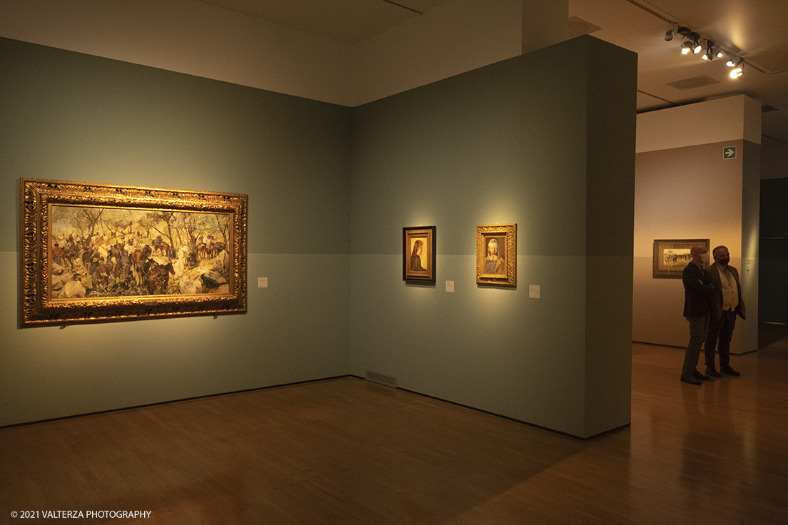 _DSF3269.jpg - 12/10/2021. Torino. Il percorso espositivo, della mostra alla GAM, presenta oltre 60 capolavori dellâ€™artista livornese , si articola in nove sezioni e copre un ampio arco cronologico che dal 1854 giunge al 1894, dalla sperimentazione macchiaiola e da opere capitali degli anni Sessanta e Settanta fino alle tele dellâ€™etÃ  matura, che ne rivelano lo sguardo acuto e innovatore, capace di aperture sullâ€™imminente â€™900.
