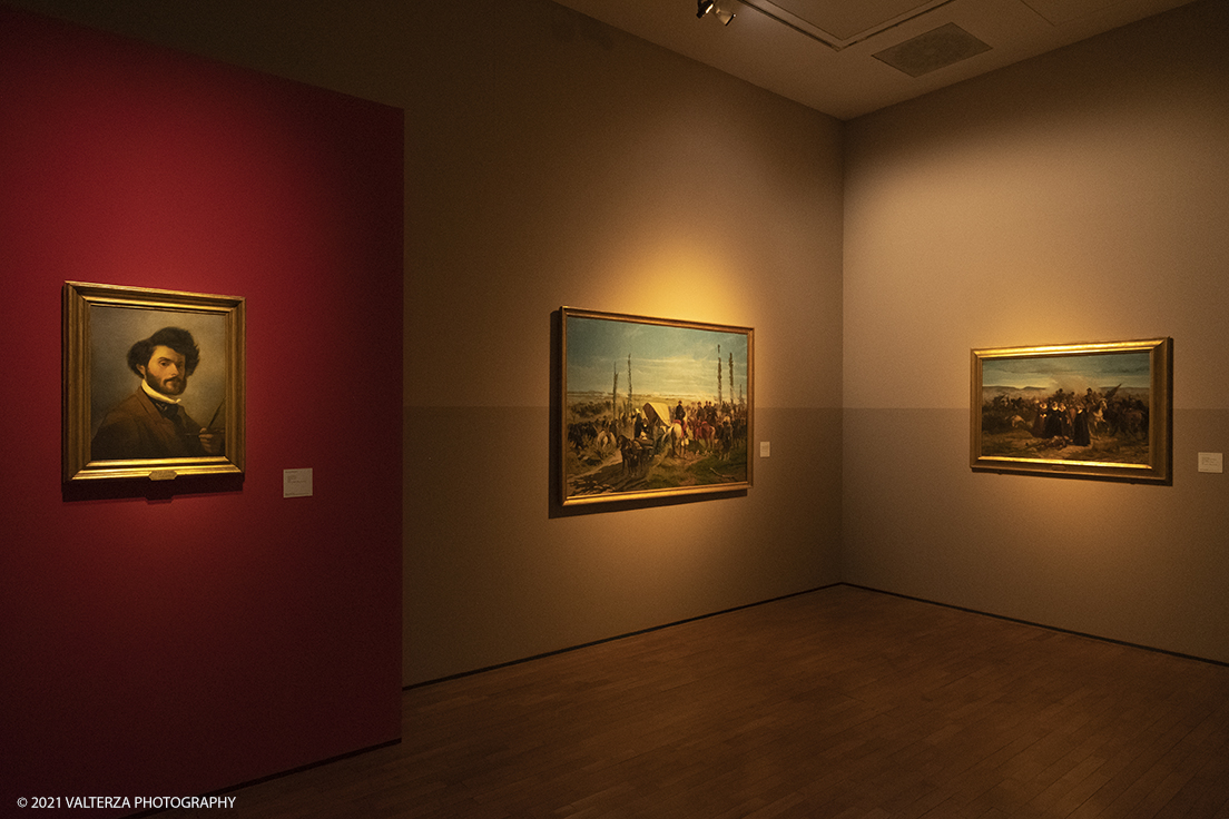 _DSF3324.jpg - 12/10/2021. Torino. Il percorso espositivo, della mostra alla GAM, presenta oltre 60 capolavori dellâ€™artista livornese , si articola in nove sezioni e copre un ampio arco cronologico che dal 1854 giunge al 1894, dalla sperimentazione macchiaiola e da opere capitali degli anni Sessanta e Settanta fino alle tele dellâ€™etÃ  matura, che ne rivelano lo sguardo acuto e innovatore, capace di aperture sullâ€™imminente â€™900.