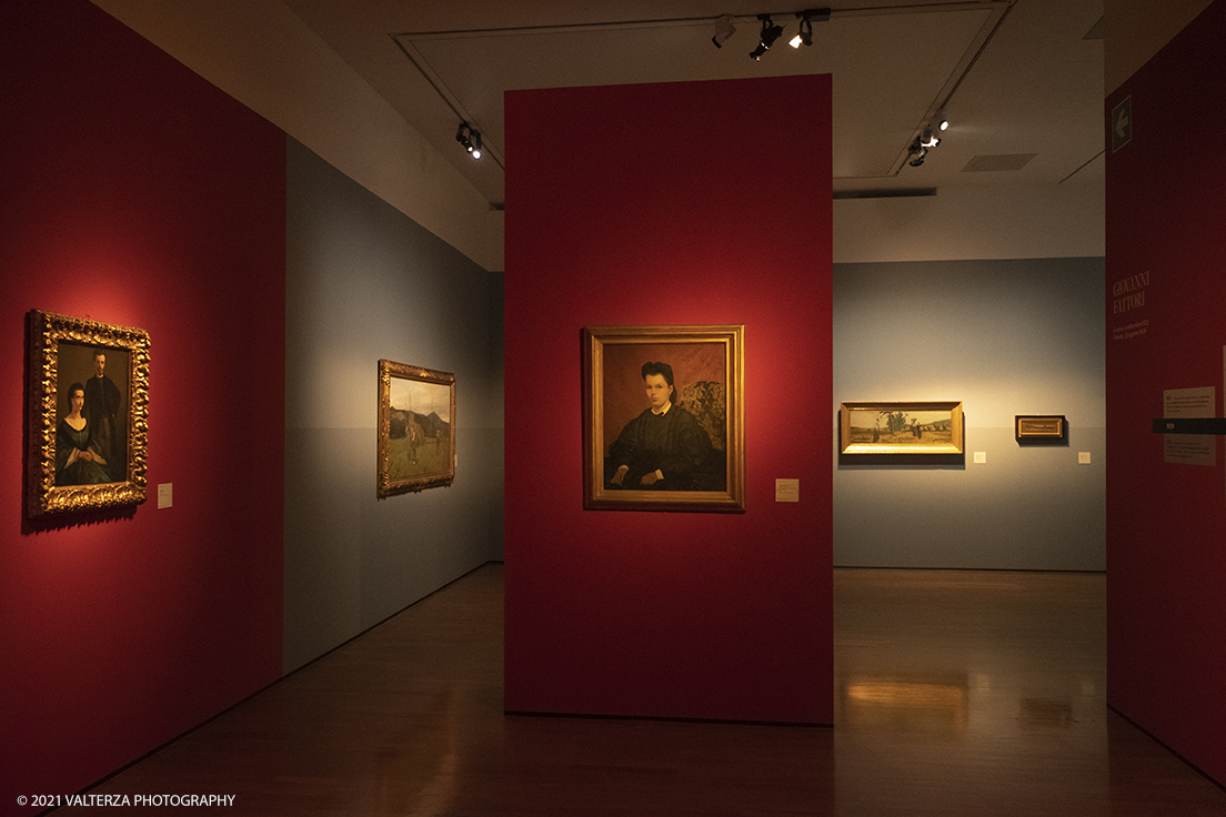 _DSF3348.jpg - 12/10/2021. Torino. Il percorso espositivo, della mostra alla GAM, presenta oltre 60 capolavori dellâ€™artista livornese , si articola in nove sezioni e copre un ampio arco cronologico che dal 1854 giunge al 1894, dalla sperimentazione macchiaiola e da opere capitali degli anni Sessanta e Settanta fino alle tele dellâ€™etÃ  matura, che ne rivelano lo sguardo acuto e innovatore, capace di aperture sullâ€™imminente â€™900.