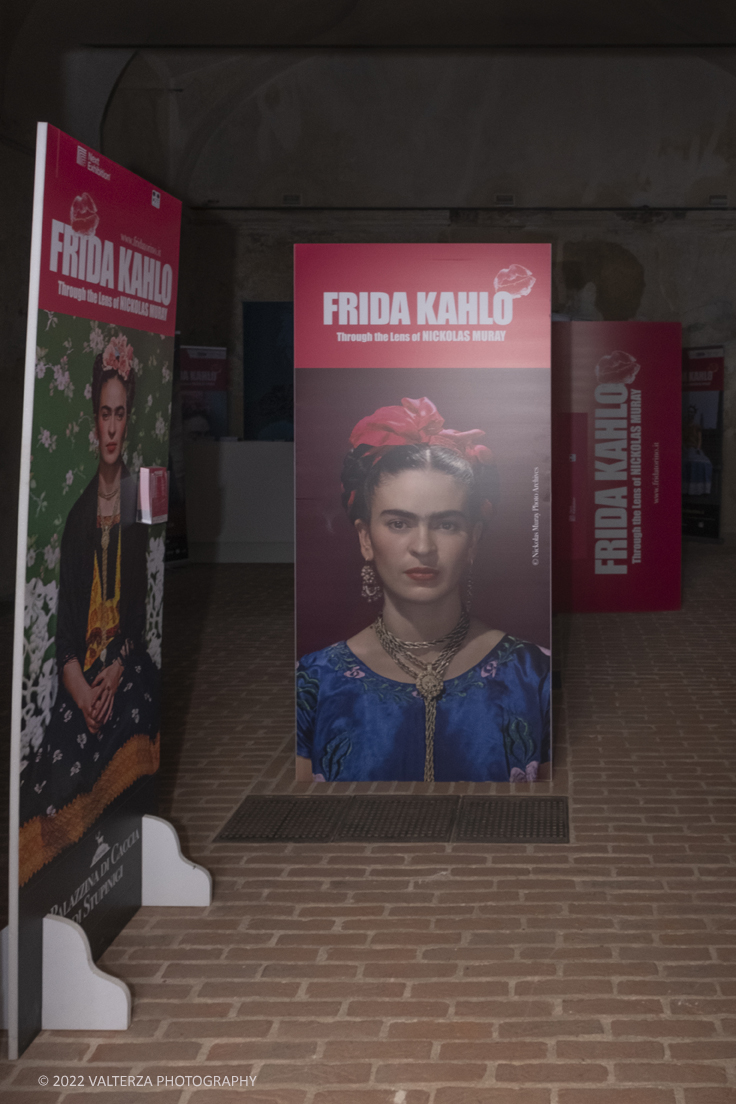 _DSF6121.jpg - 11/03/2022. Torino. La mostra -evento Frida-Kahlo Trough the lens of  Nicholas Muray. Un viaggio emozionale nella vita dell'icona mondiale Frida Kahlo.. Nella foto area di ingresso alla mostra
