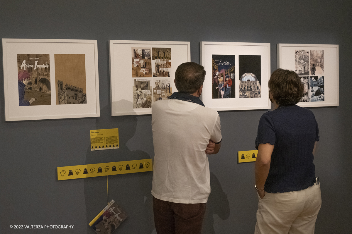 _DSF0791.jpg - 17/05/2022. Torino. Curata da Mattia Morandi, Chiara Palmieri e Simona Cardinali, la mostra si ispira al fumetto di Lorena Canottiere â€œIo piÃ¹ fanciullo non sonoâ€�, ambientato proprio nei Musei Reali, e che vede come protagonista il principe Eugenio di Savoia-Soissons. Il â€œfilosofo guerrieroâ€�, come lo definÃ¬ Rousseau, e colto collezionista dâ€™arte, che contribuÃ¬ ad arricchire le stanze dei Musei Reali