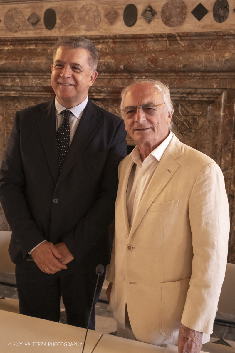 _DSF8210.jpg - 30-05-2025. Torino.  Giuseppe Maraniello, Mostra Asa Nisi Masa. Nella foto Mario Turetta, Direttore delegato dei Musei Reali di Torino con l'Artista Giuseppe Maraniello