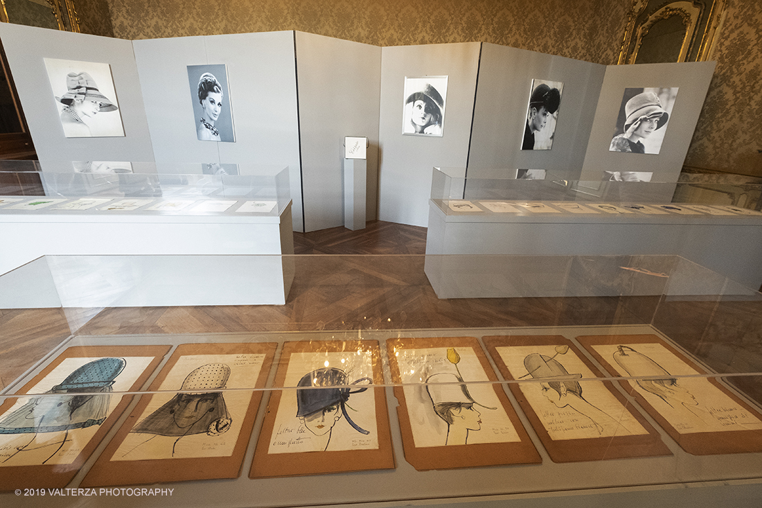 _DSF8061.jpg - 17/09/2019. Torino. Atelier. Torino Artefice di eleganza.questo il tema dell'edizione 2019 di Iconica. Quattro giorni di appuntamenti, incontri a tema, mostre, laboratori e lâ€™esibizione teatrale Corpi - Live perrformance messa in scena da Casa Fools-Teatro Vanchiglia. Eventi che ruoteranno intorno agli abiti e agli accessori creati dalle piÃ¹ famose sartorie e modiste torinesi negli anni 1950-80. Nella foto una delle otto sale della mostra con esposti, per la prima volta, schizzi originali e fotografie di modelli e cappelli della collzione di Pina Cerrato, celebre e storica modista torinese,