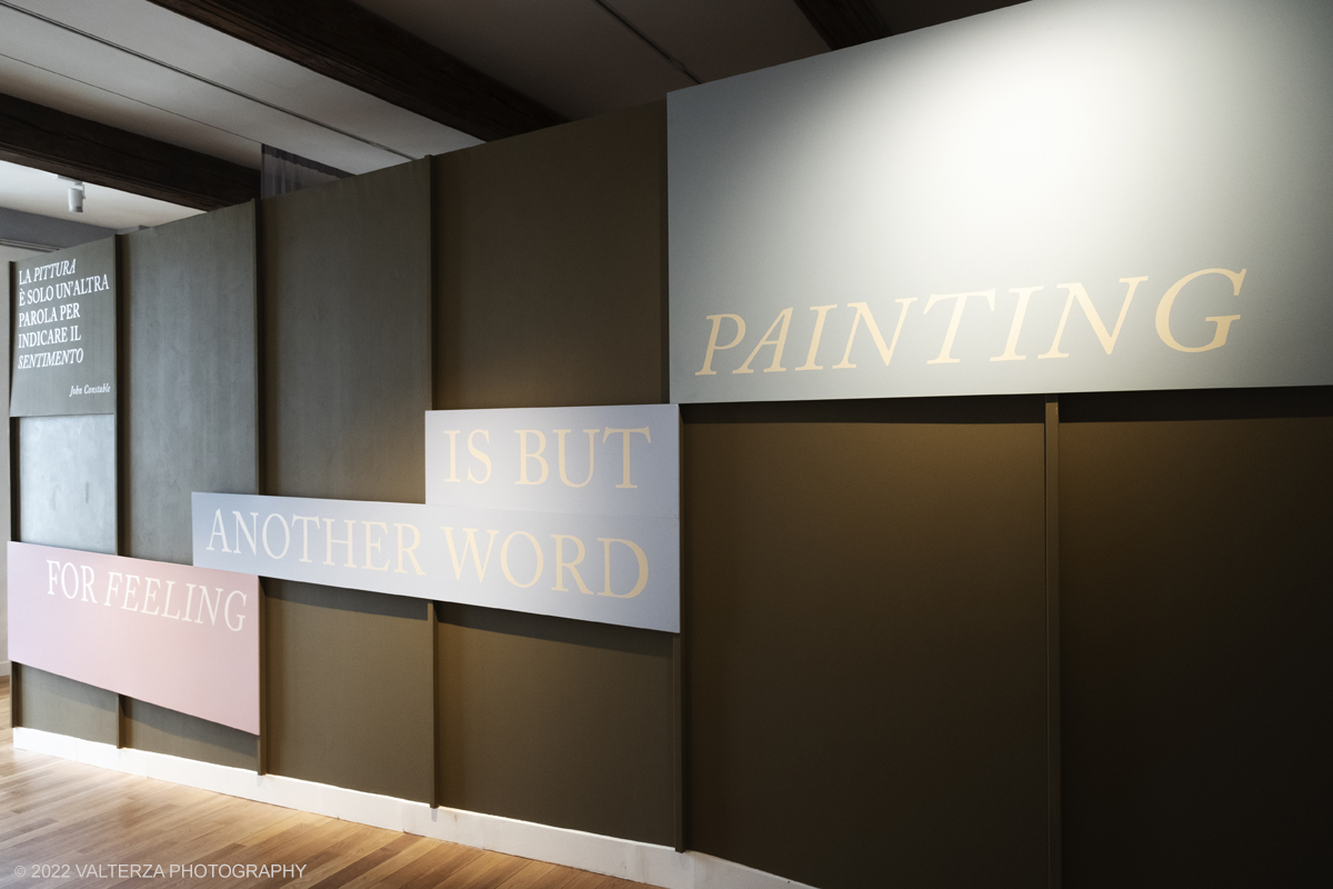 _DSF3904.jpg - 24/10/2022 .Torino. Per la prima volta in Italia una mostra dedicata al celebre artista John Constable: oltre cinquanta opere, provenienti dalla Tate UK, ripercorrono cronologicamente la vicenda artistica del pittore, tra i massimi esponenti della pittura romantica inglese. Nella foto l'area di ingresso alla mostra