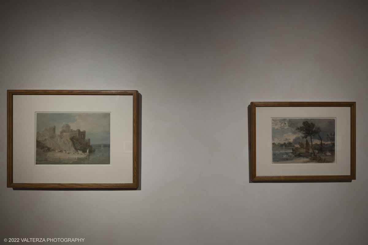 _DSF3999.jpg - 24/10/2022 .Torino. Per la prima volta in Italia una mostra dedicata al celebre artista John Constable: oltre cinquanta opere, provenienti dalla Tate UK, ripercorrono cronologicamente la vicenda artistica del pittore, tra i massimi esponenti della pittura romantica inglese. Nella foto la sala 3 dedicata alle opere di pittori contemporanei