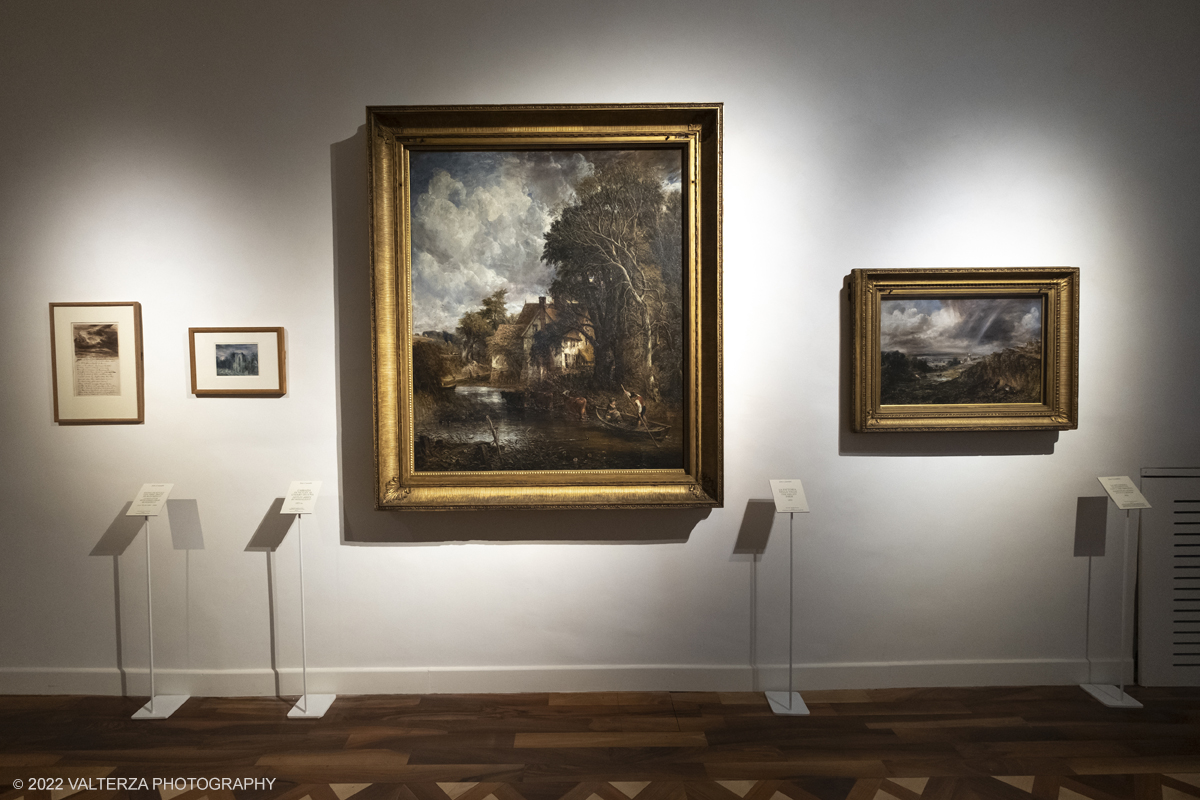 _DSF4109.jpg - 24/10/2022 .Torino. Per la prima volta in Italia una mostra dedicata al celebre artista John Constable: oltre cinquanta opere, provenienti dalla Tate UK, ripercorrono cronologicamente la vicenda artistica del pittore, tra i massimi esponenti della pittura romantica inglese. Nella foto parte dell'allestimento della mostra