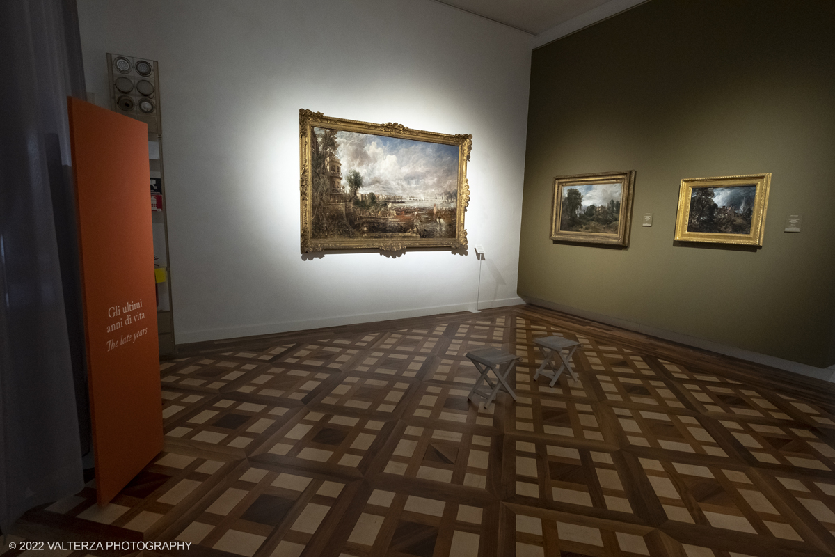 _DSF4285.jpg - 24/10/2022 .Torino. Per la prima volta in Italia una mostra dedicata al celebre artista John Constable: oltre cinquanta opere, provenienti dalla Tate UK, ripercorrono cronologicamente la vicenda artistica del pittore, tra i massimi esponenti della pittura romantica inglese. Nella foto la sala 6 dedicata lle opere degli ultimi anni di vita