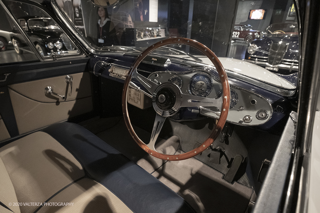 _DSF1443.jpg - 30/01/2020. Torino: Al Mauto una mostra dedicata ai 70 anni del mito torinese Lancia Aurelia.Il Museo Nazionale dellâ€™Automobile di Torino ha inaugurato la mostra "LANCIA AURELIA 1950 â€“ 2020. MITO SENZA TEMPO", uno straordinario percorso espositivo, che racconta, con il contributo di 18 esemplari dâ€™eccezione â€“ di serie e fuoriserie â€“ lâ€™evoluzione del modello presentato per la prima volta al pubblico proprio a Torino nel 1950.â€œ Nella foto interno Lancia Aurelia B53 Balbo 1952