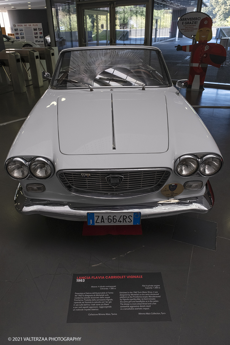 _DSF0525.jpg - 06/10/2021. Torino. Al MAUTO la nuova mostra 1921-2021 Cento anni di un designer senza confini. Nella foto la Lancia Flavia cabriolet Vignale del 1963