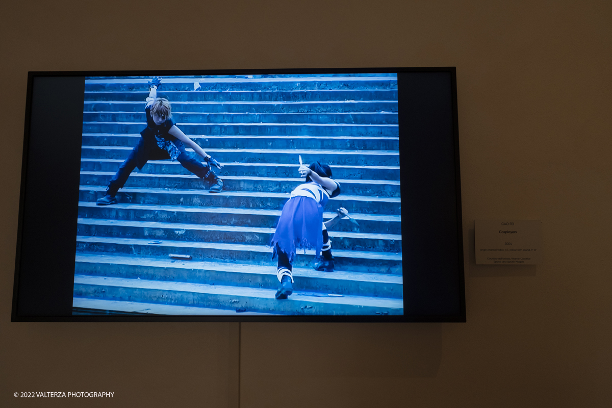 DSCF0453.jpg - 22/07/2022. Torino. La Reggia di Venaria presenta PLAY. Videogame, arte e oltre, una grande mostra che indaga i videogiochi come â€œdecima forma dâ€™arteâ€� praticata da 3 miliardi di persone nel mondo, riconoscendone i profondi impatti nella societÃ  contemporanea. Nella foto sala dedicata alla tematica I videogiochi influenzano le identitÃ  individuali e colletive ?