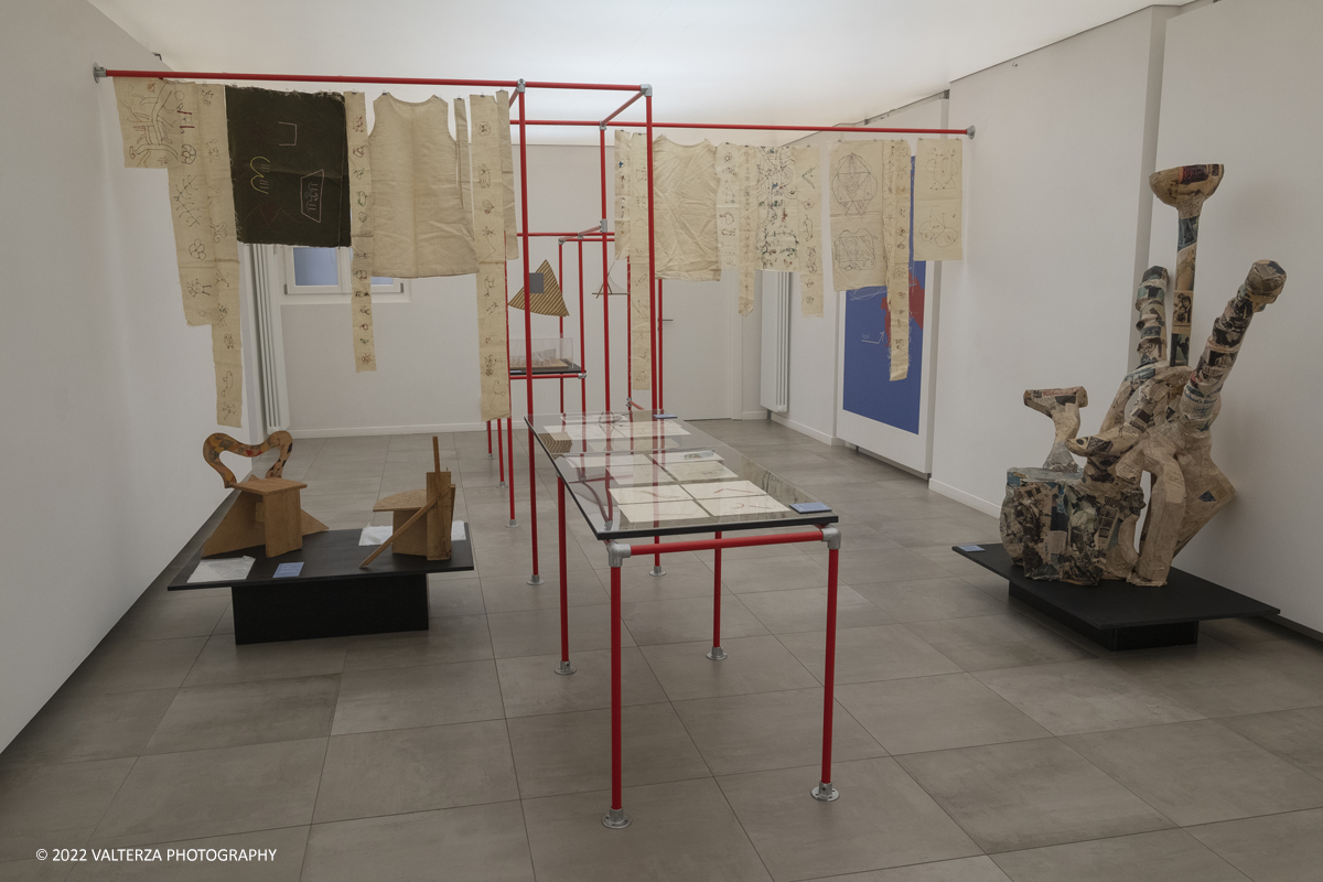 _DSF8806.jpg - 04/05/2022. Torino. Al circolo del Design Riccardo Dalisi e la Partecipazione come progetto. Nella foto parte dell'allestimento della mostra