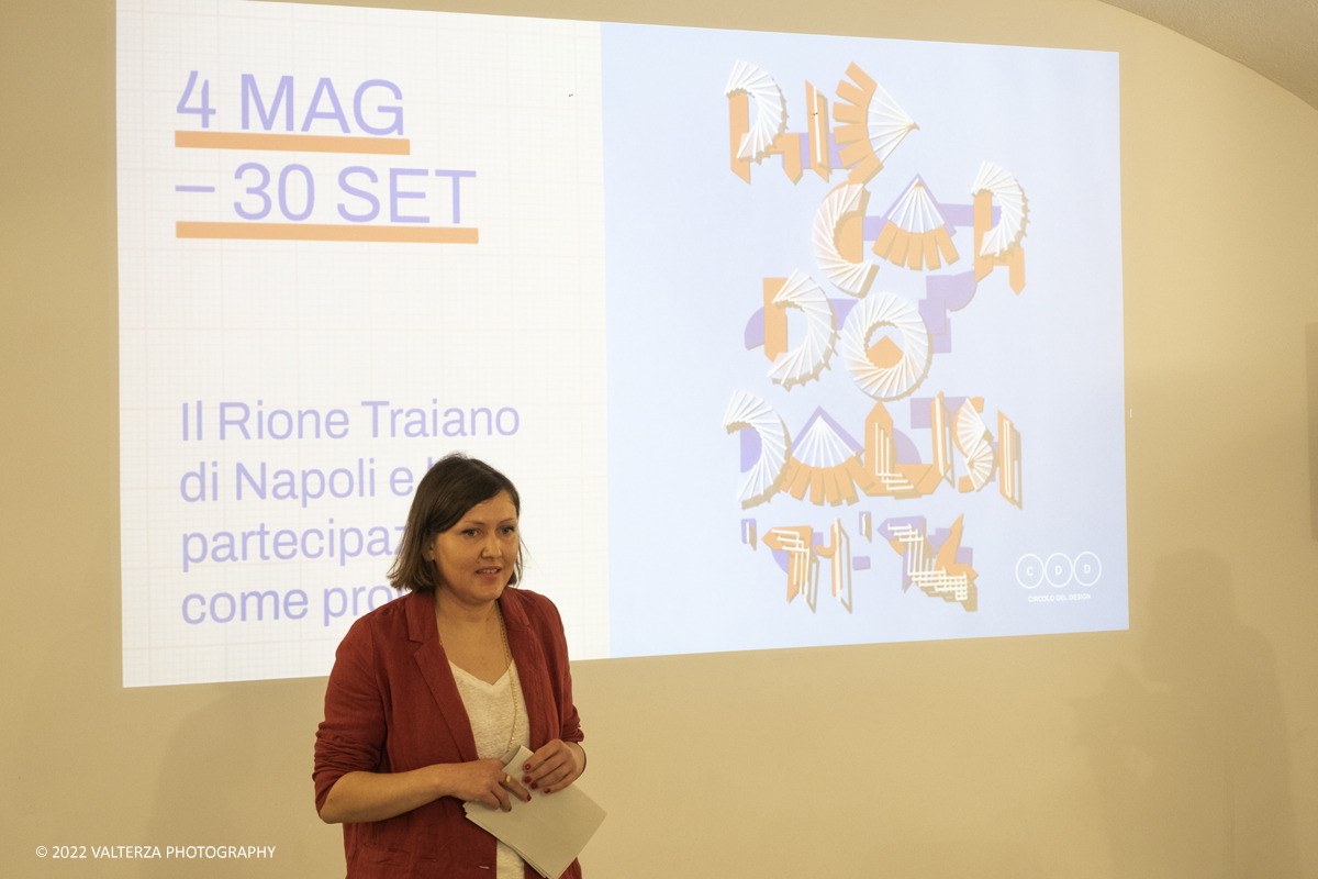 _DSF8950.jpg - 04/05/2022. Torino. Al circolo del Design Riccardo Dalisi e la Partecipazione come progetto. Nella foto l'intervento di Sara Fortunati nell'ambito della inaugurazione della mostra