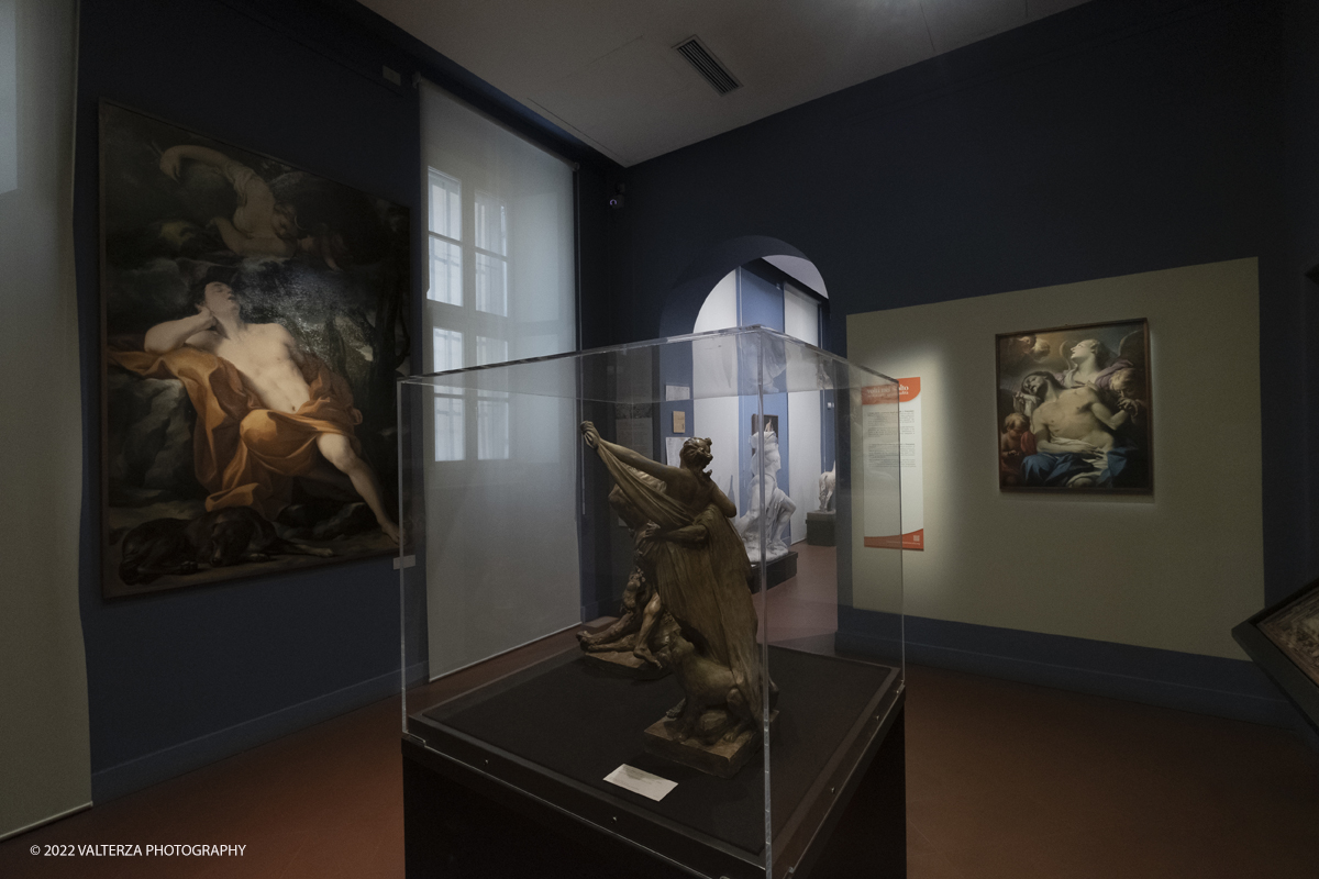 _DSF0277.jpg - 06/07/2022. Torino.  â€œvolti nel Voltoâ€� non Ã¨ solo una mostra,  si pone infatti lâ€™obiettivo di accogliere il pubblico nella dimensione di un laboratorio artistico, Ã¨ stato per questo possibile coinvolgere le migliori allieve e i migliori allievi dellâ€™Accademia nella realizzazione di dipinti on stage durante le visite alla mostra. Nella foto   parte dell'allestimento della mostra