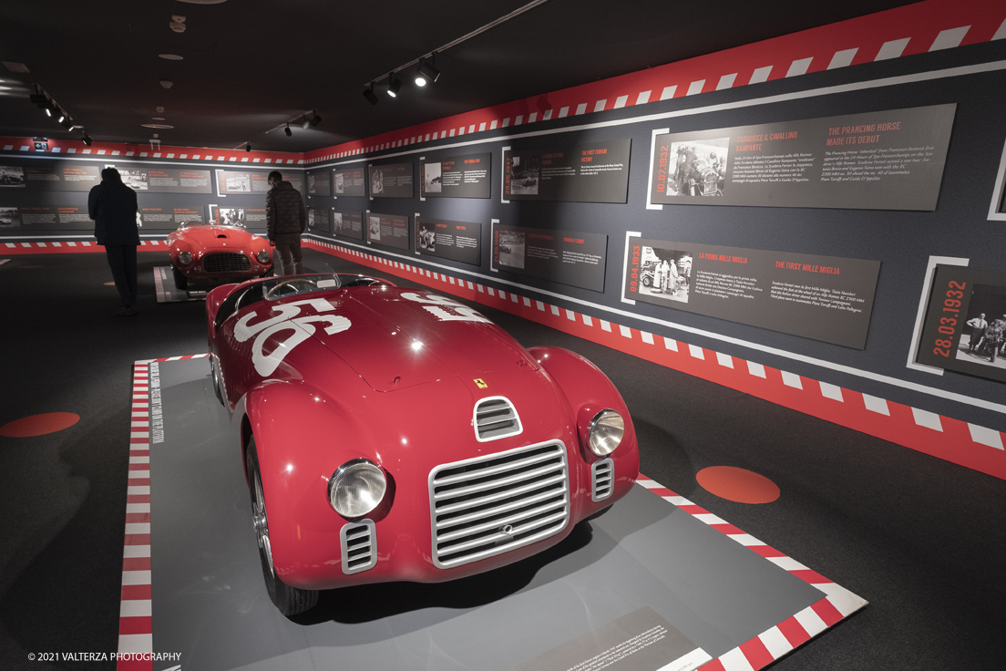 _DSF1413.jpg - 05/01/2022. Maranello. il Museo Ferrari di Maranello con il nuovo settore â€œGT 2021, a memorable yearâ€� che celebra lâ€™anno piÃ¹ vincente della storia di Ferrari nelle competizioni GT. Nella foto  la Ferrari 125 S del 1947 la vettura con il primo motore Ferrari