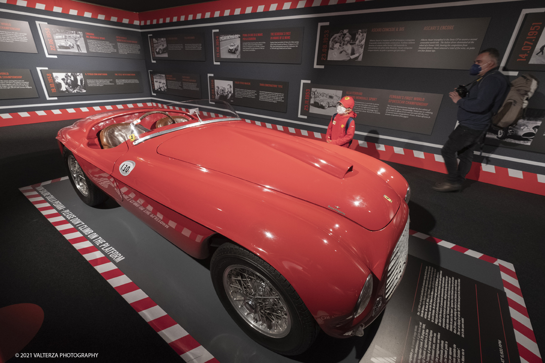 _DSF1435.jpg - 05/01/2022. Maranello. il Museo Ferrari di Maranello con il nuovo settore â€œGT 2021, a memorable yearâ€� che celebra lâ€™anno piÃ¹ vincente della storia di Ferrari nelle competizioni GT. Nella foto la Ferrari 166 MM del 1948 specificamente progettata per corse di lunga durata. La sigla MM sta per Mille Miglia