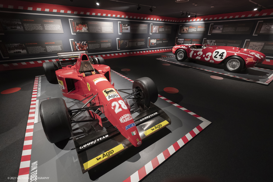 _DSF1495.jpg - 05/01/2022. Maranello. il Museo Ferrari di Maranello con il nuovo settore â€œGT 2021, a memorable yearâ€� che celebra lâ€™anno piÃ¹ vincente della storia di Ferrari nelle competizioni GT. Nella foto parte dell'allestimento della sezione "Scuderia Ferrari la storia completa