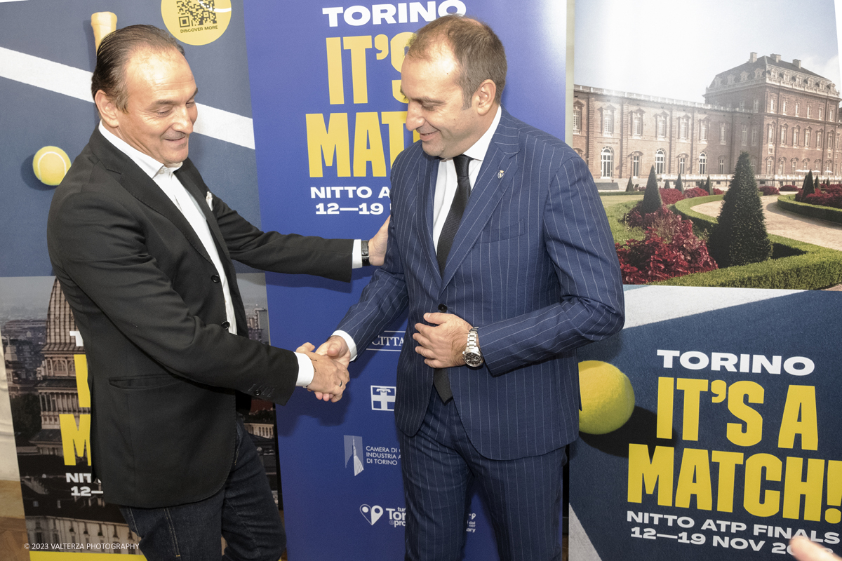 _DSF2048.jpg - 23/10/2023. Torino. le Nitto ATP Finals, Conferenza stampa di presentazione. Nella foto Alberto Cirio e Stefano Lo Russso