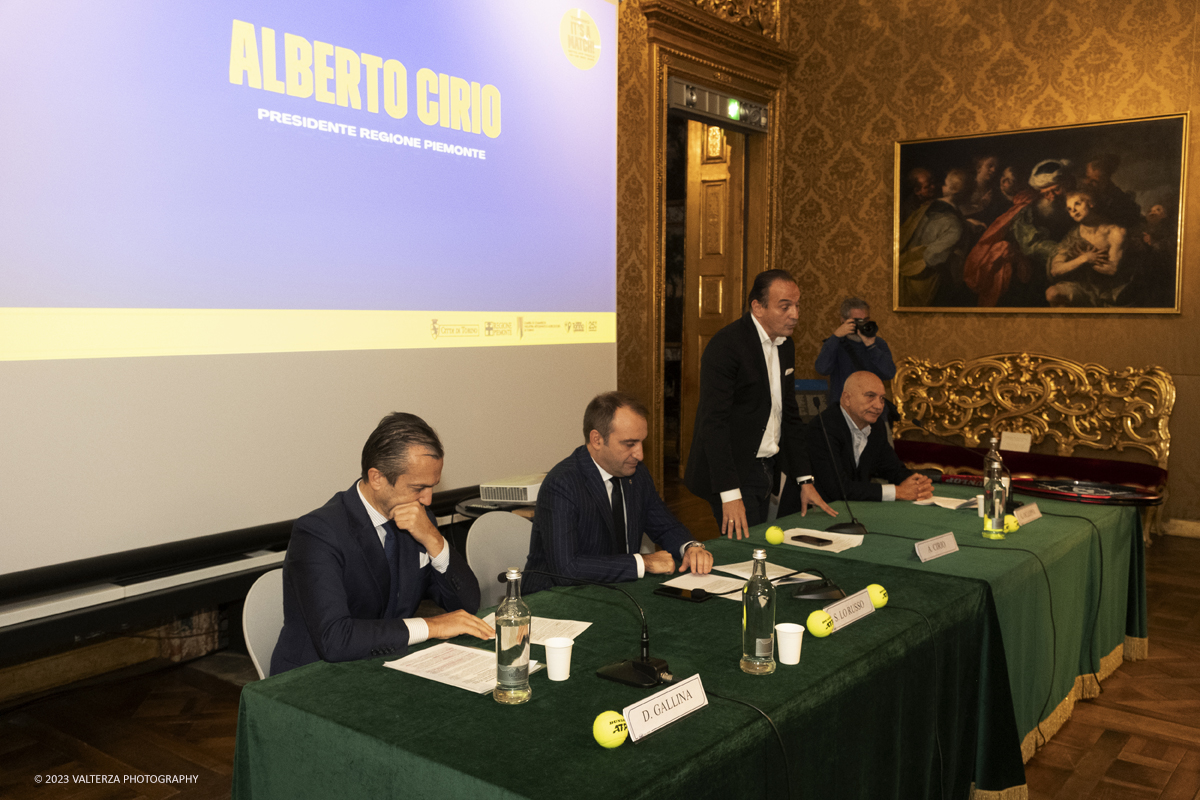 _DSF2108.jpg - 23/10/2023. Torino. le Nitto ATP Finals, Conferenza stampa di presentazione. Nella foto l'intervento di Alberto Cirio