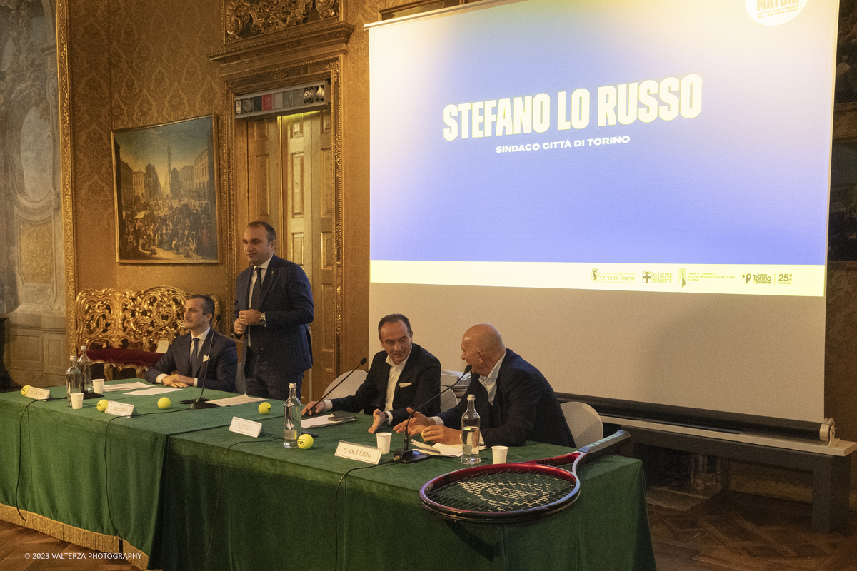 _DSF2121.jpg - 23/10/2023. Torino. le Nitto ATP Finals, Conferenza stampa di presentazione. Nella foto l'intervento di Stefano Lo Russo