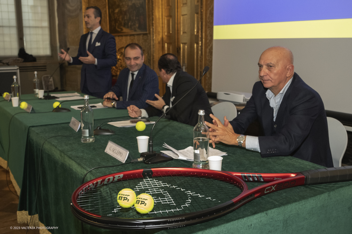 _DSF2133.jpg - 23/10/2023. Torino. le Nitto ATP Finals, Conferenza stampa di presentazione. Nella foto l'mtervento di Dario Gallina