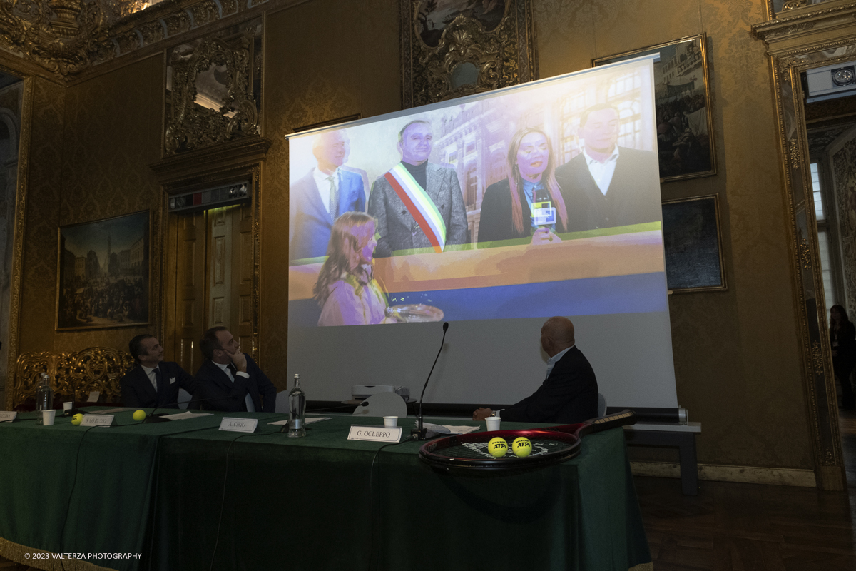 _DSF2165.jpg - 23/10/2023. Torino. le Nitto ATP Finals, Conferenza stampa di presentazione. Nella foto fotogrammi del video dell'edizione dell'anno Scorso