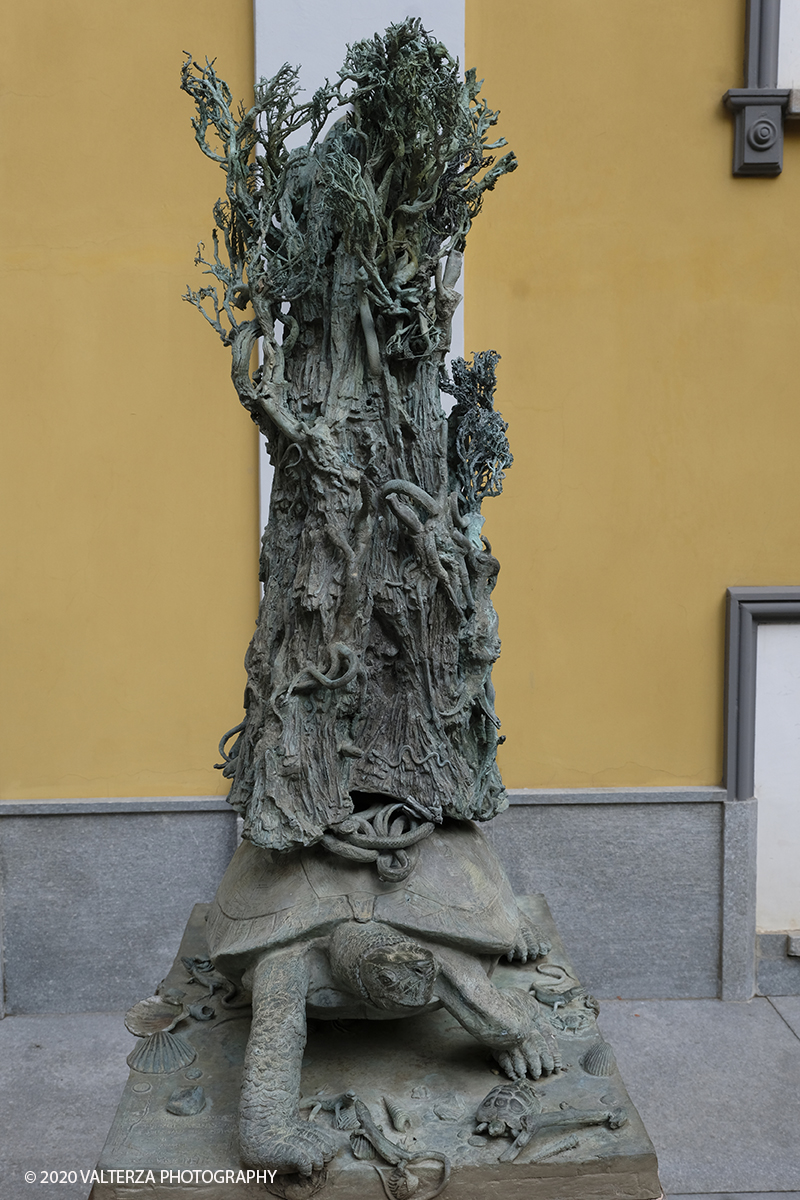 _DSF1401.jpg - 08/07/2020. Torino. Omaggio ai grandi maestri della scultura contemporanea. Museo Accorsi Ometto. Nella foto Artista Ivan Theimer, opera Tartaruga con montagna, 2004