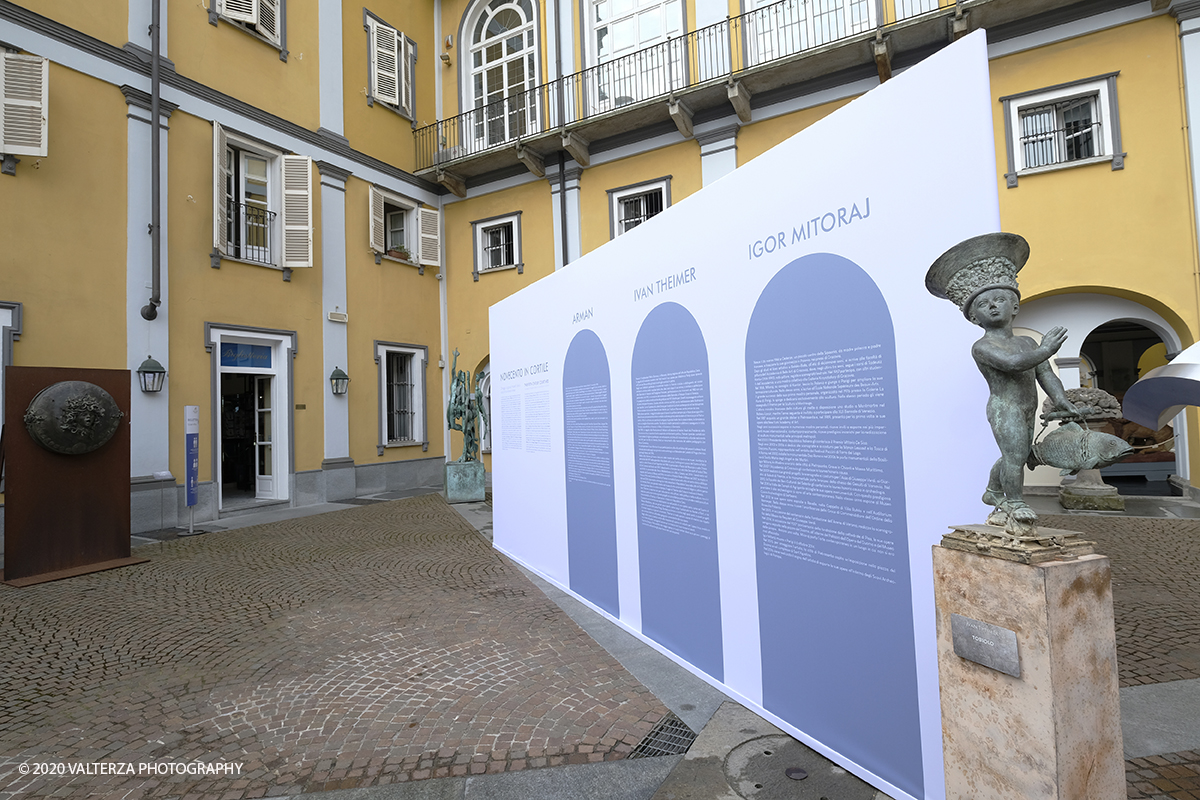 _DSF5877.jpg - 08/07/2020. Torino. Omaggio ai grandi maestri della scultura contemporanea. Museo Accorsi Ometto. Nella foto il cortile del Museo sede della mostra