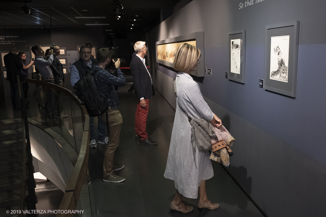 _DSF5618.jpg - 24/09/2019. Torino. Il Mauto ha da oggi un nuovo spazio espositivo permanente dedicato al suo fondatore, Carlo Biscaretti di Ruffia e inaugurato in occasione delle celebrazioni per i 140 anni dalla nascita e i 60 anni dalla scomparsa: allestimenti multimediali e disegni originali raccontano l'avventura del personaggio anticonformista e visionario che ha fondato il Museo dell'Automobile di Torino. Nella foto il folto pubblico di invitati intervenuti all'inaugurazione.