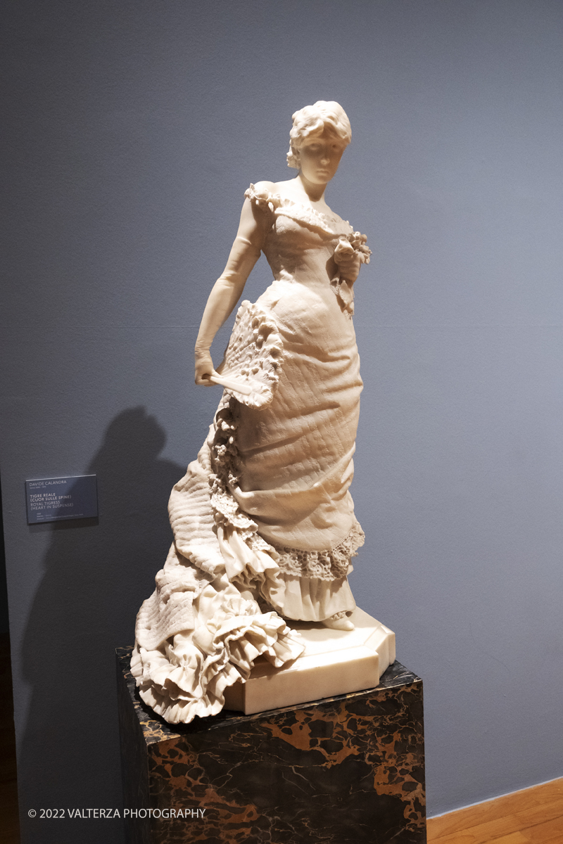DSCF3076.jpg - 06/10/2022. Torino. Mostra delle Collezioni GAM dall'unitÃ  d'Italia all'alba del Novecento. Nella foto opera di Davide Calandra Tigre Reale (cuor sulle spine) 1882