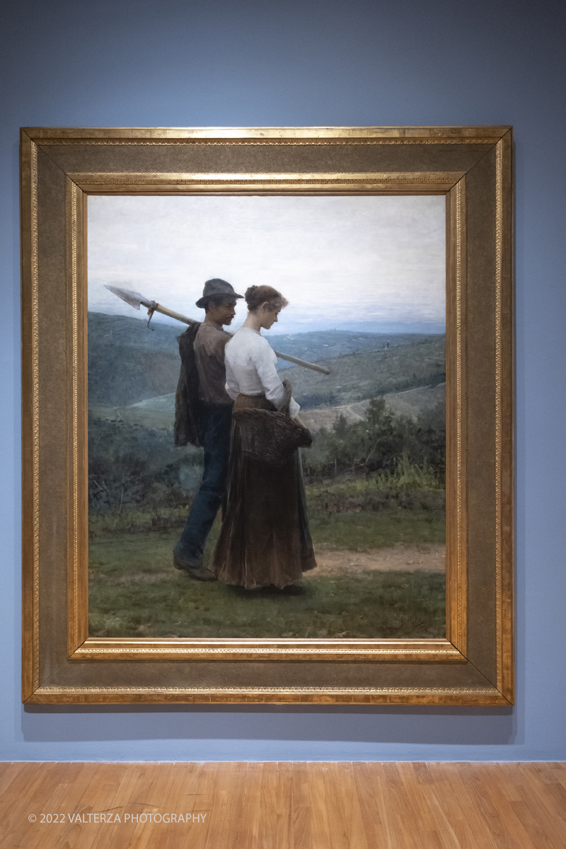 DSCF3080.jpg - 06/10/2022. Torino. Mostra delle Collezioni GAM dall'unitÃ  d'Italia all'alba del Novecento. Nella foto opera di Arturo Faldi Luna di miele 1891 ca.