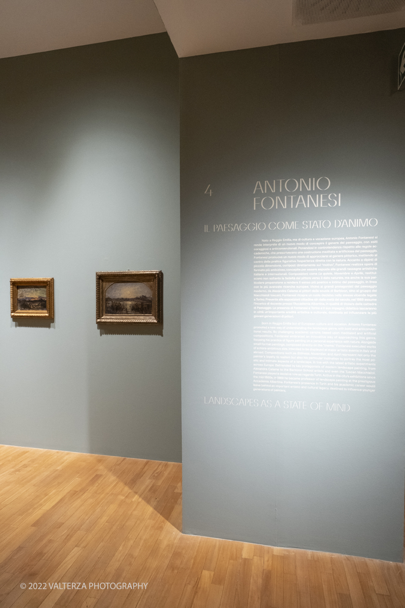 DSCF3092.jpg - 06/10/2022. Torino. Mostra delle Collezioni GAM dall'unitÃ  d'Italia all'alba del Novecento. Nella foto spazio dedicato alle opere di Antonio Fontanesi  1818 1882