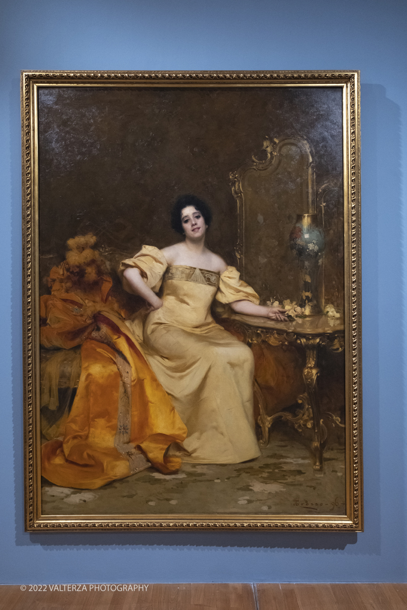 DSCF3153.jpg - 06/10/2022. Torino. Mostra delle Collezioni GAM dall'unitÃ  d'Italia all'alba del Novecento. Nella foto opera di Giacomo Grosso Ritratto dell'Attrice Virginia Reiter 1896