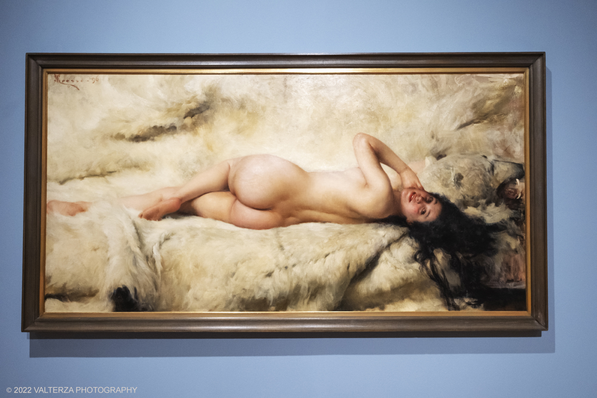 DSCF3158.jpg - 06/10/2022. Torino. Mostra delle Collezioni GAM dall'unitÃ  d'Italia all'alba del Novecento. Nella foto opera di Giacomo Grosso Nuda 1896
