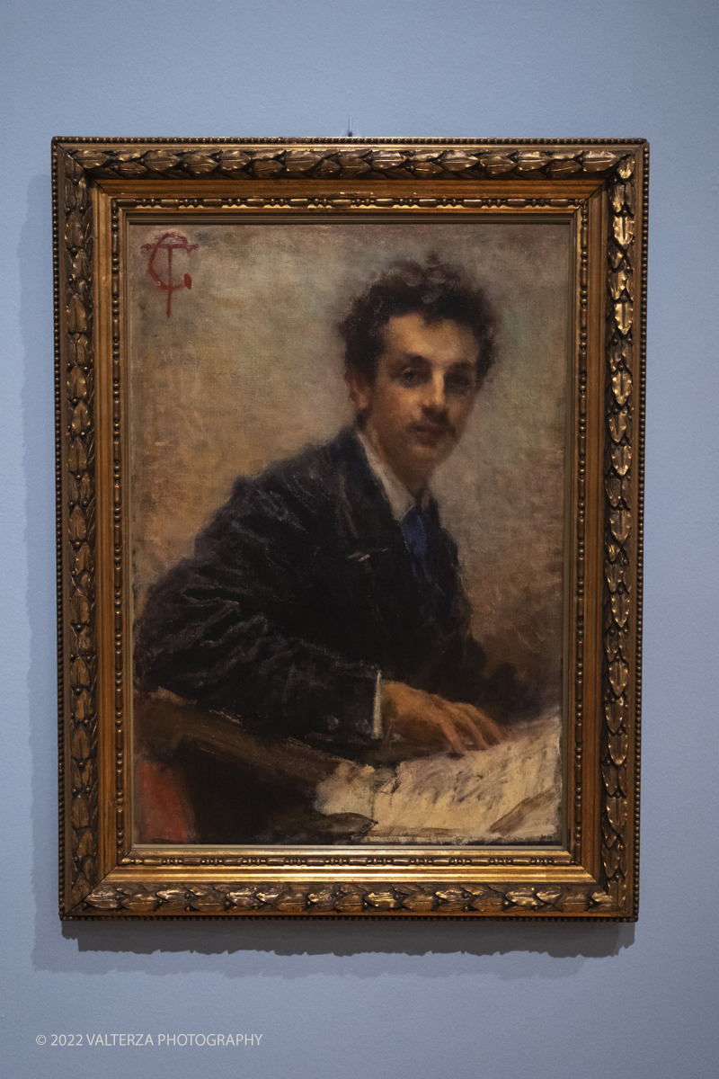 DSCF3182.jpg - 06/10/2022. Torino. Mostra delle Collezioni GAM dall'unitÃ  d'Italia all'alba del Novecento. Nella foto opera di Tranquillo Cremona  Ritratto di Benedetto Junck 1874