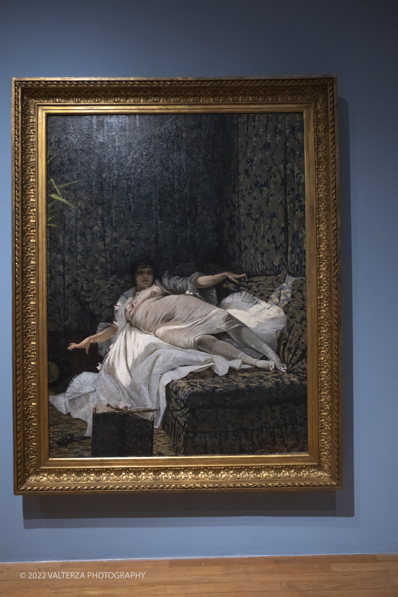 DSCF3410.jpg - 06/10/2022. Torino. Mostra delle Collezioni GAM dall'unitÃ  d'Italia all'alba del Novecento. Nella foto opera di Francesco Mosso La Femme de Claude ( L'adultera) 1877