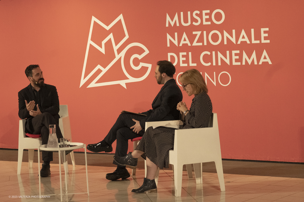 _DSF8530.jpg - 06/06/2023. Torino. Il regista cileno, giÃ  vincitore del Torino Film Festival nel 2008 con Tony Manero, riceve il premio Stella della Mole in occasione di una Masterclass sul cinema. Nella foto un momento della Masterclass di Pablo Larrain con Marco Fallanca e Grazia Paganelli
