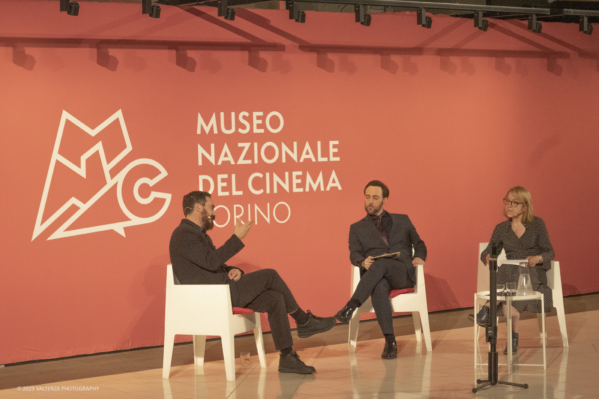 _DSF8663.jpg - 06/06/2023. Torino. Il regista cileno, giÃ  vincitore del Torino Film Festival nel 2008 con Tony Manero, riceve il premio Stella della Mole in occasione di una Masterclass sul cinema. Nella foto un momento della Masterclass di Pablo Larrain con Marco Fallanca e Grazia Paganelli