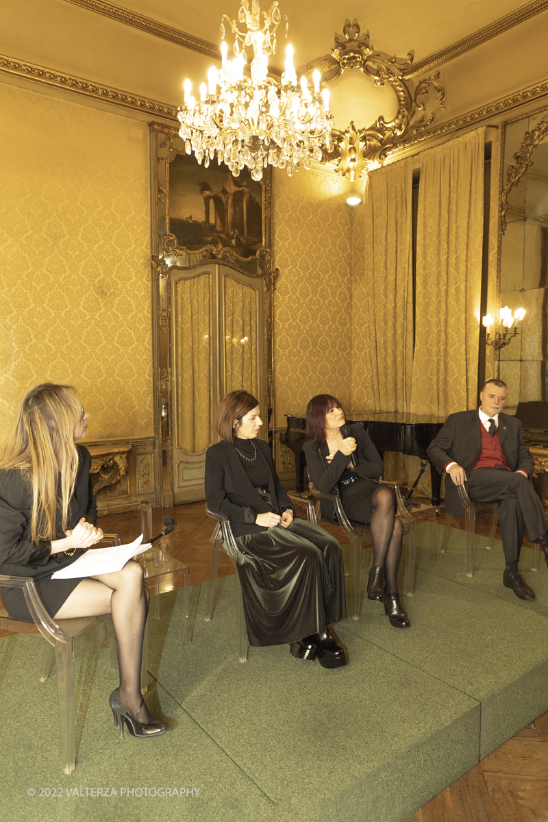 _G5A0112.jpg - 24/01/2023. Torino. Celebrazione dei venti anni di attivitÃ  della casa editrice Paola Caramella. Nella foto Paola Caramella, Carla Corona, Vittoria Grimaldi, Roberto Centofanti