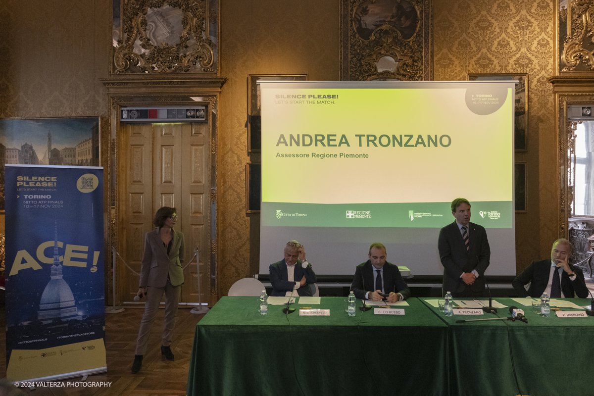 _DSF7020.jpg - 31/10/2024. Torino. Presentazione: SILENCE PLEASEâ€¦ LETâ€™S START THE MATCH! Talk, degustazioni, mostre, visite guidate e animazione diffusa per promuovere il territorio durante le nitto atp finals 2024.  Nella foto un momento della presentazione