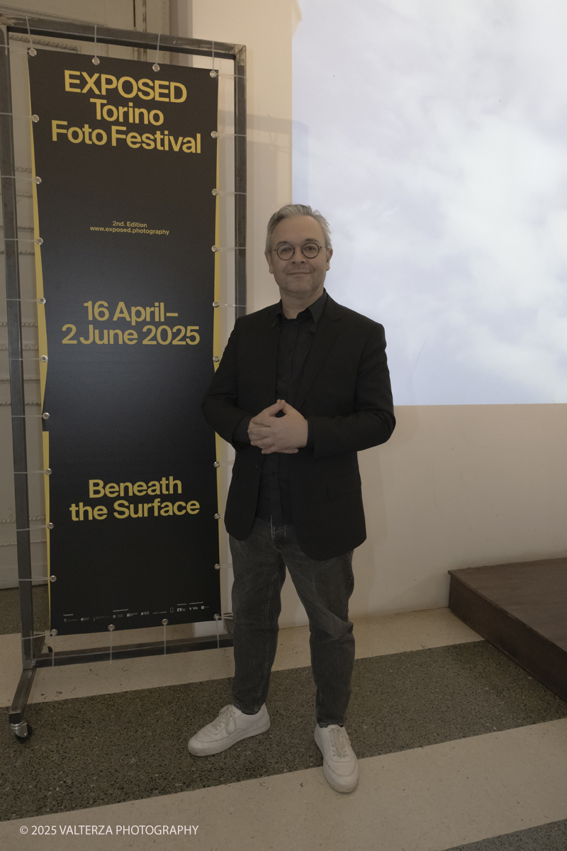 _DSF5244.jpg - 04/92/2025. Torino. Accademia Albertina, conferenza stampa per prime anticipazioni sulla seconda edizione di EXPOSED Torino Foto Festival. Nella foto Menno Liauw direttore artistico del festival con Salvatore Vitale