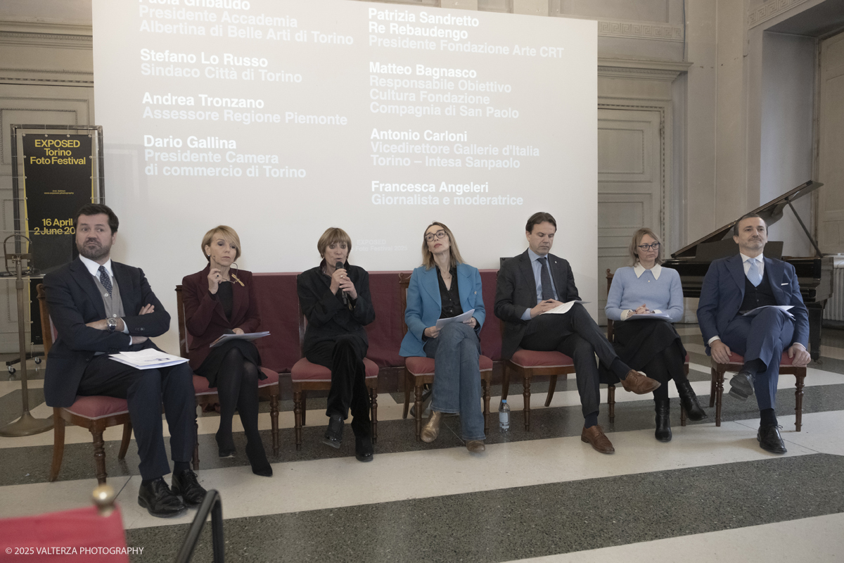 _DSF5312.jpg - 04/92/2025. Torino. Accademia Albertina, conferenza stampa per prime anticipazioni sulla seconda edizione di EXPOSED Torino Foto Festival. Nella foto i un momento della conferenza stampa con i relatori