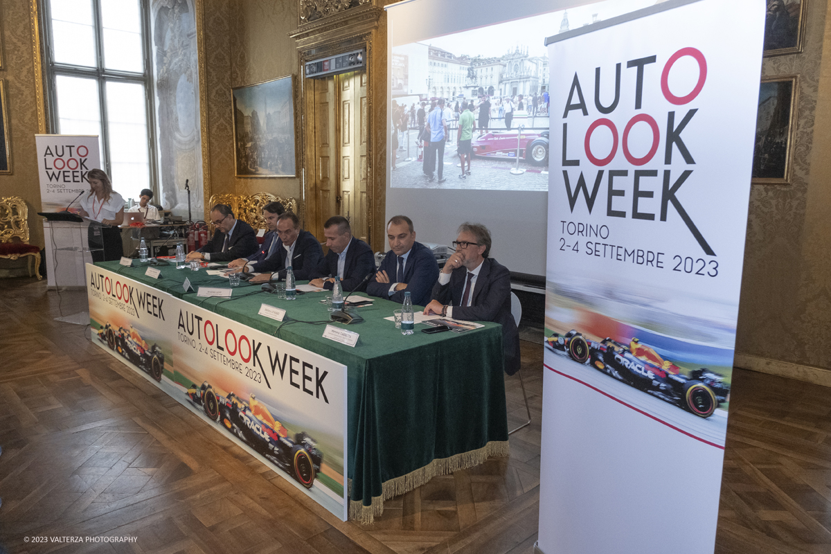 _DSF7710.jpg - 13/07/2023. Torino. Presentata l'edizione Otlook Week 2023 dal 2 al 4 settembre 2023 a Torino il meglio delle auto e delle moto che hanno fatto la storia delle corse. Nella foto un momento della conferenza stampa