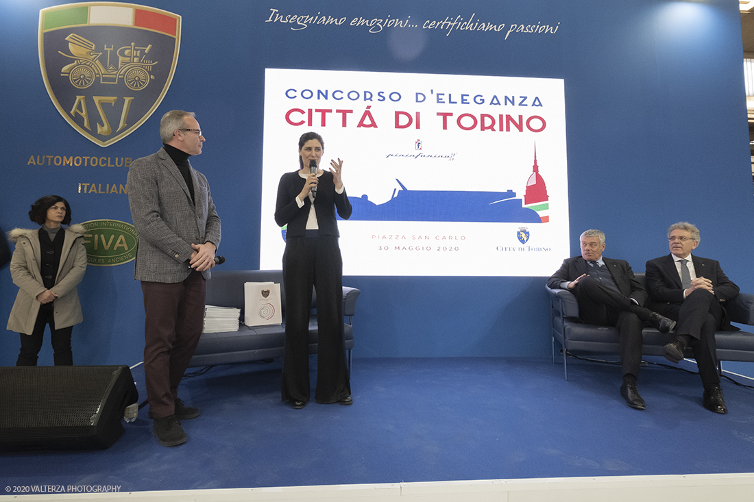 _DSF2061.jpg - 30/01/2020. Torino.  Lingotto Fiere. Automotoclub Storico Italiano e Pininfarina organizzano il â€œConcorso dâ€™Eleganza CittÃ  di Torinoâ€�, evento in programma sabato 30 maggio nella prestigiosa cornice di Piazza San Carlo. Nella foto l'intervento della sindaca Chiara Appendino