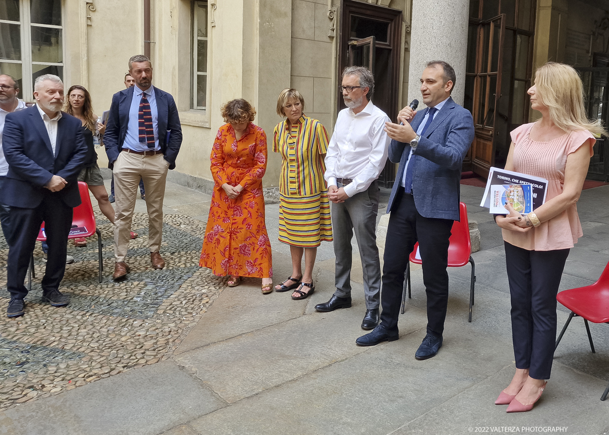 20220615_112927.jpg - 15/06/2022. Torino. Nel cortile d'onore di Palazzo Civico, si Ã¨ svolta la conferenza stampa di presentazione del programma dei festeggiamenti di San Giovanni. Nella foto l'intervento del sindaco Stefano Lo Russo