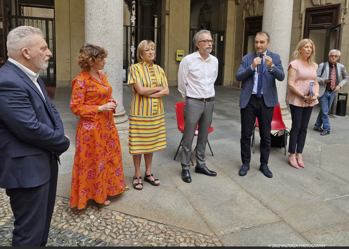 20220615_113621.jpg - 15/06/2022. Torino. Nel cortile d'onore di Palazzo Civico, si Ã¨ svolta la conferenza stampa di presentazione del programma dei festeggiamenti di San Giovanni. Nella foto l'intervento del sindaco Stefano Lo Russo