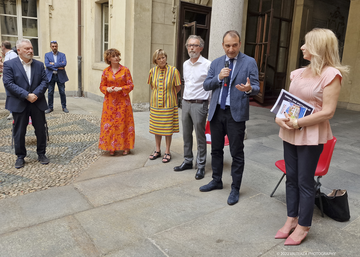 20220615_114008.jpg - 15/06/2022. Torino. Nel cortile d'onore di Palazzo Civico, si Ã¨ svolta la conferenza stampa di presentazione del programma dei festeggiamenti di San Giovanni. Nella foto l'intervento del sindaco Stefano Lo Russo