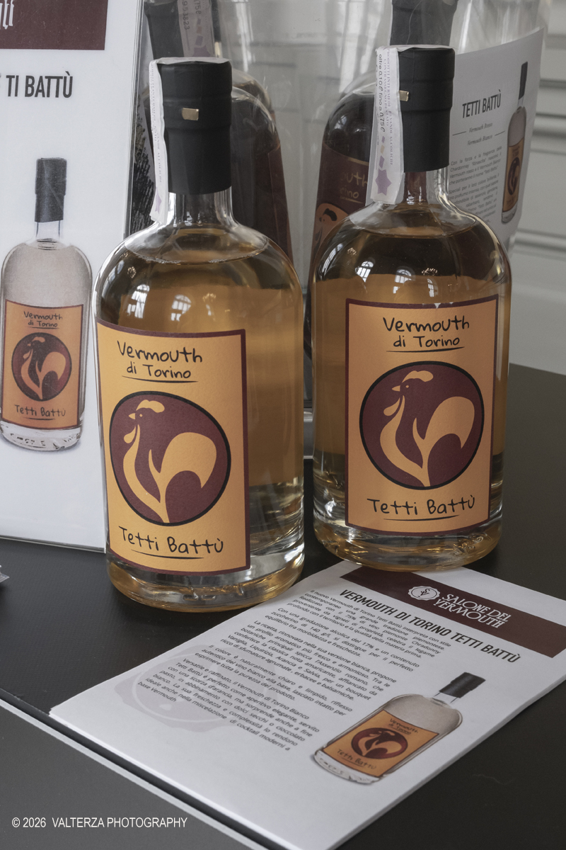 DSCF2671.jpg - 21/02/2026. Torino.  Il Salone del Vermouth di sabato 21 e domenica 22 febbraio Ã¨ ufficialmente SOLD OUT. Un risultato che racconta meglio di qualsiasi parola lâ€™entusiasmo che câ€™Ã¨ attorno a questa edizione. Nella foto i Vermouth di Torino Tetti BattÃ¹
